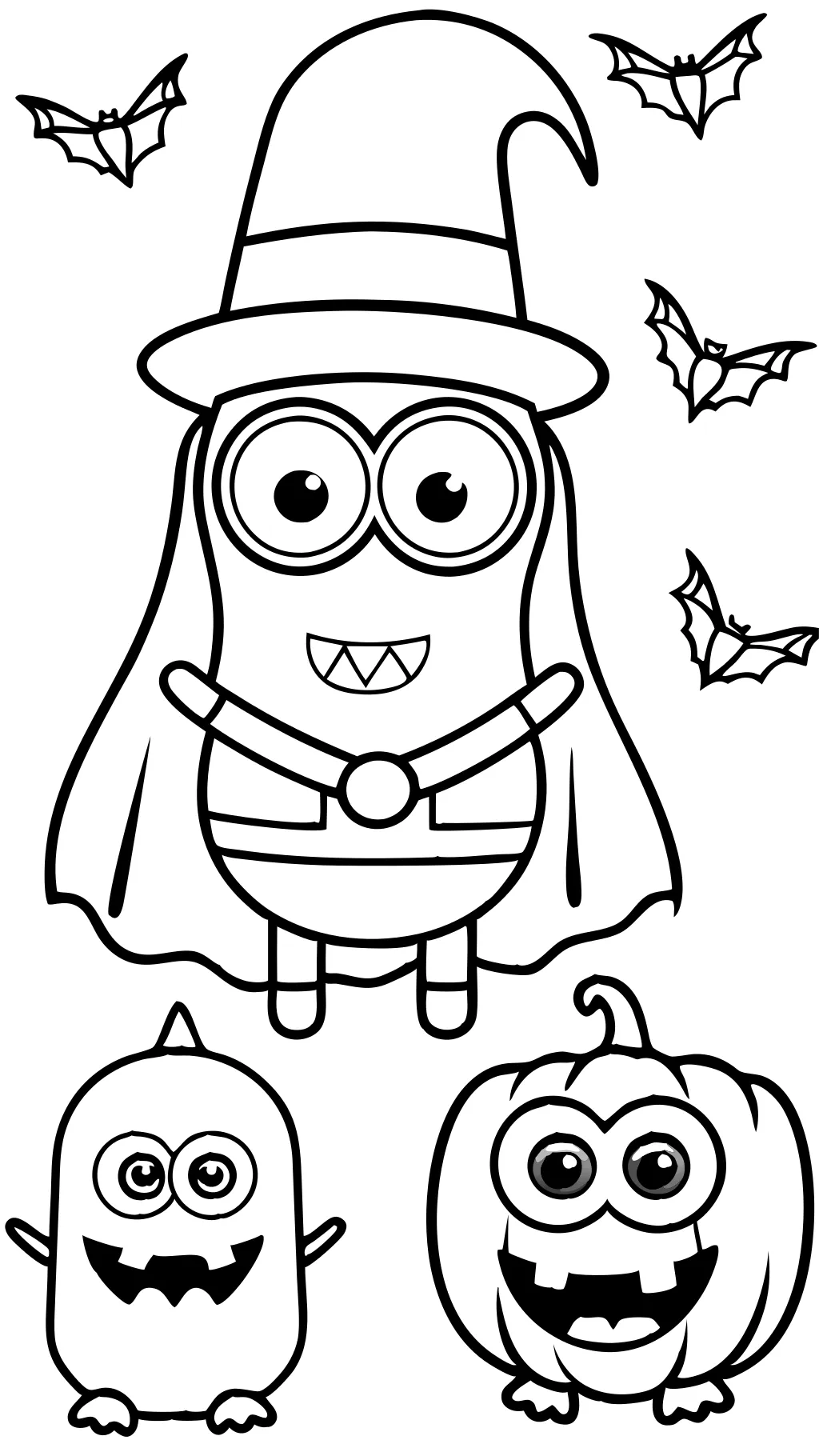 coloriage halloween minion